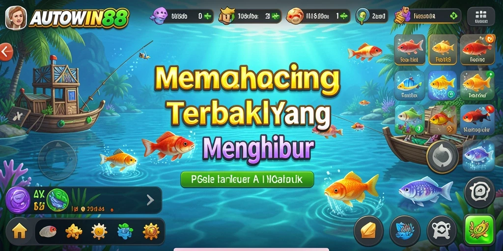 Tangkapan layar gameplay AUTOWIN88 menampilkan momen seru saat memancing.
