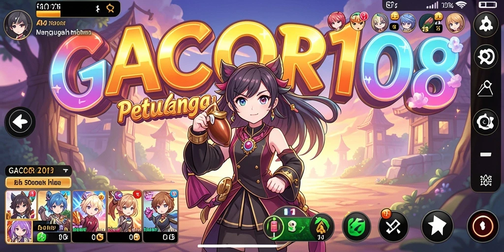 Tampilan gameplay GACOR108 yang dinamis dan penuh warna.
