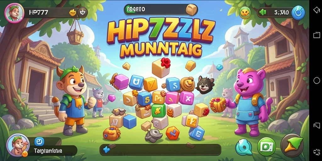 Screenshot utama HP777 menampilkan gameplay Puzzle yang menarik.
