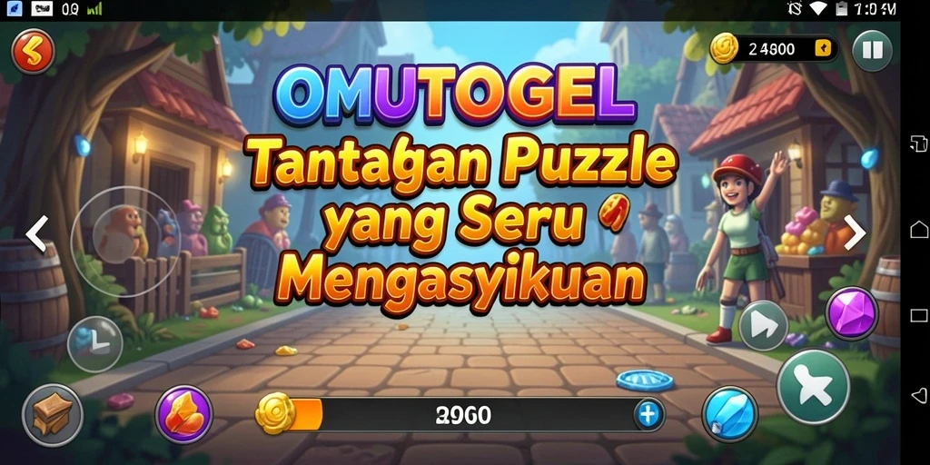 Tangkapan layar menunjukkan serunya gameplay Puzzle OMUTOGEL.