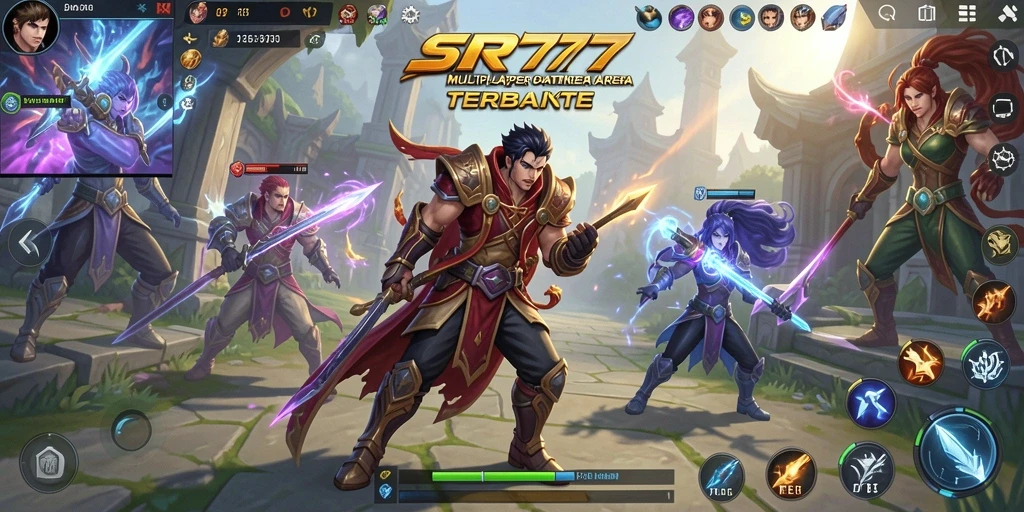 Skrinsut gameplay menegangkan dari SR777 dalam pertempuran MOBA.