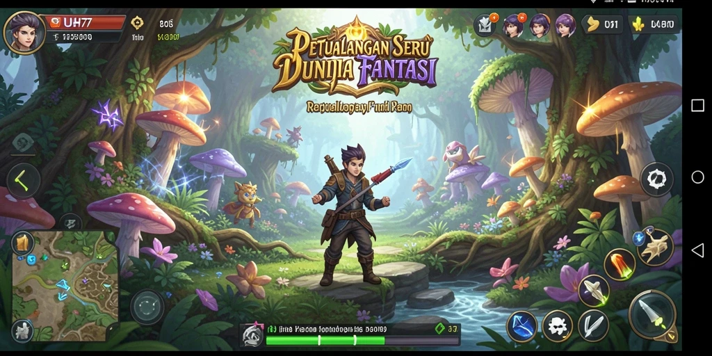 Screenshot UH77 menampilkan aksi seru dalam petualangan.